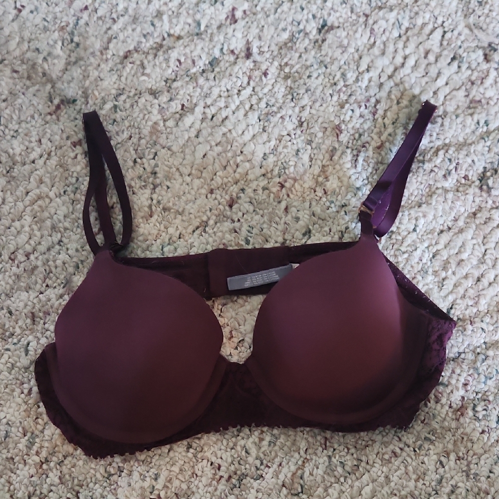 Elegant Burgundy Lace Bra